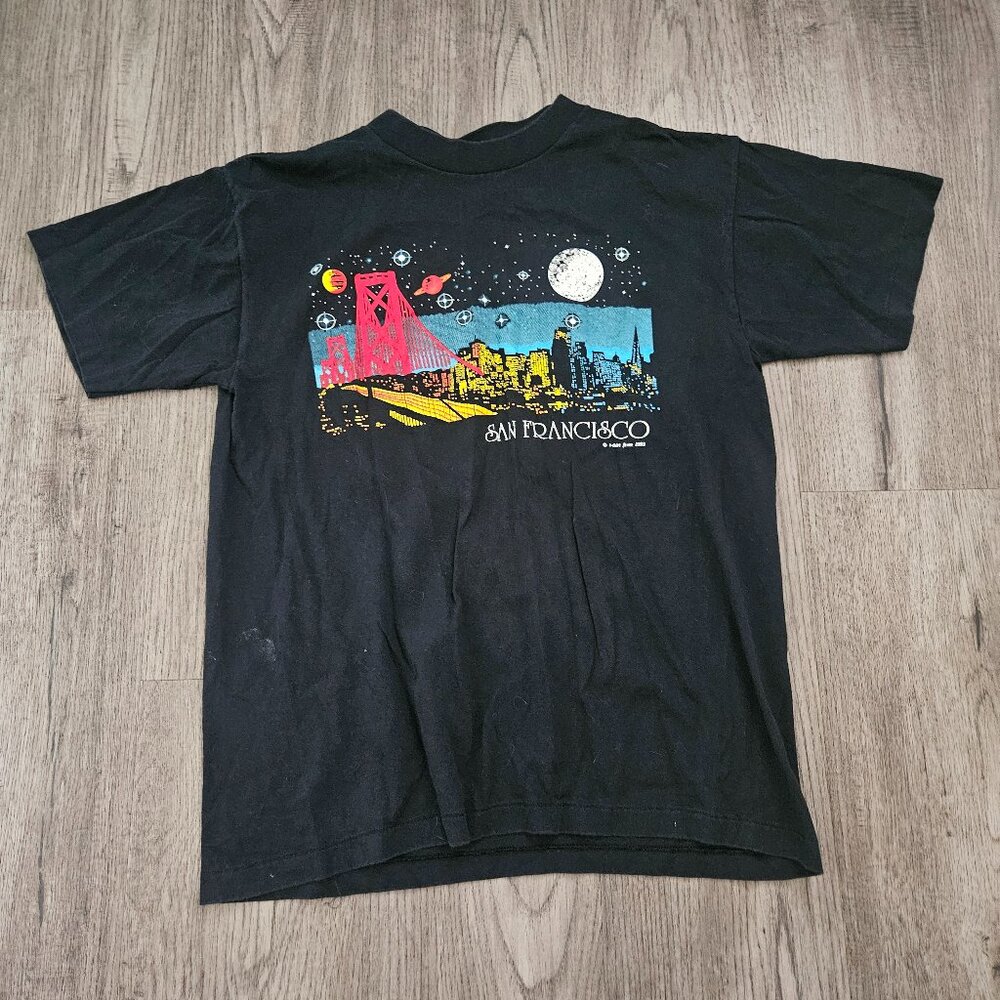 Belton San Francisco Skyline Graphic T-Shirt Black 100% Cotton – Men’s M